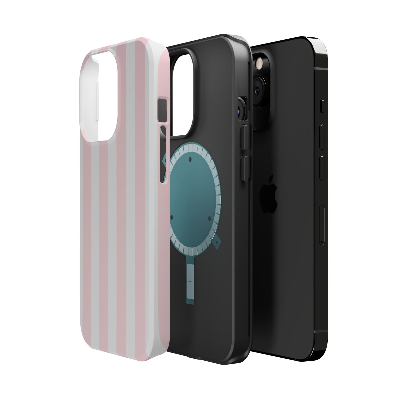 Pink Pinstripe | Tough MagSafe Case