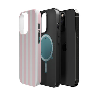 Pink Pinstripe | Tough MagSafe Case