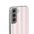Pink Pinstripe minimal samsung clear case design