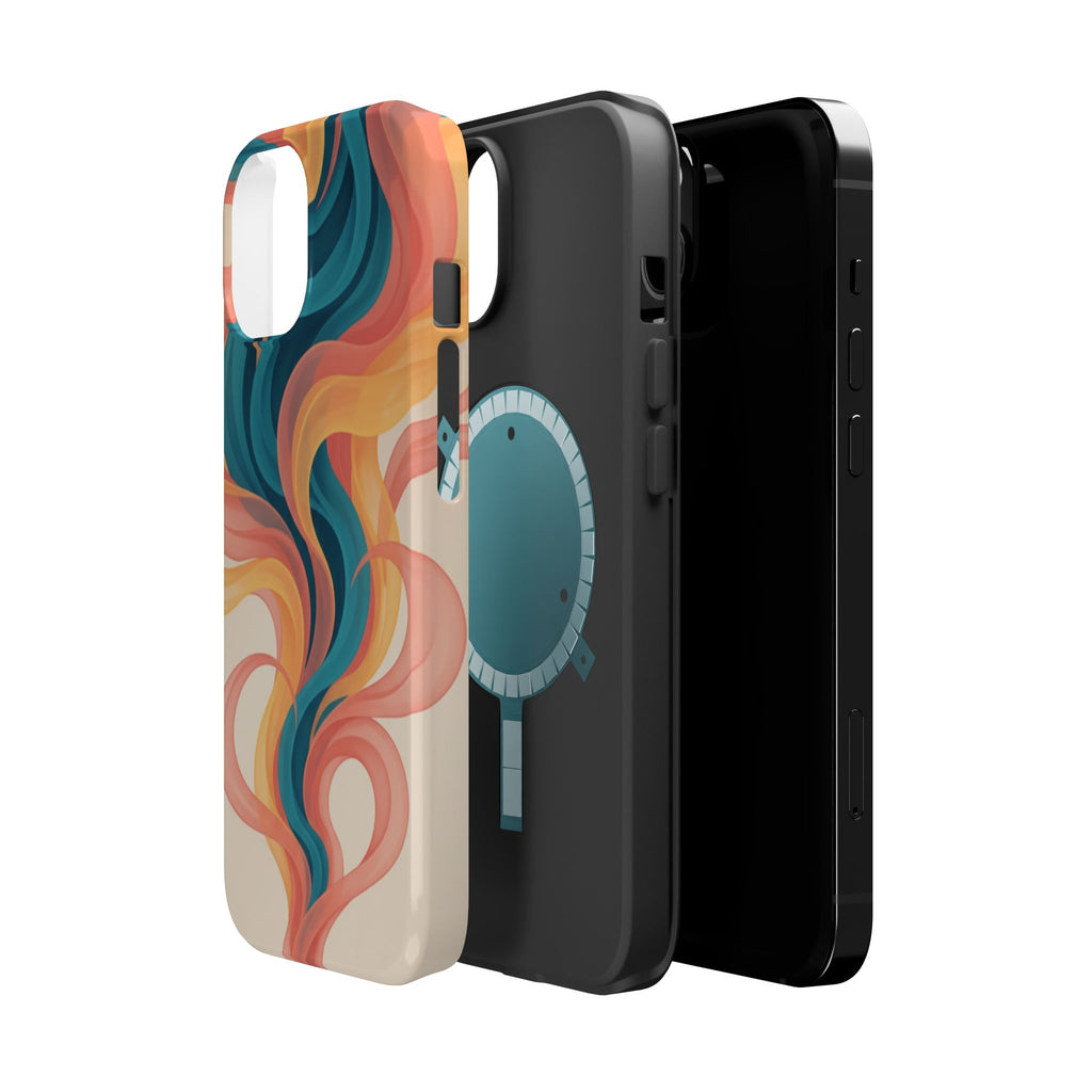 Retro Flame abstract tough magsafe case design