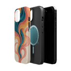 Retro Flame abstract tough magsafe case design