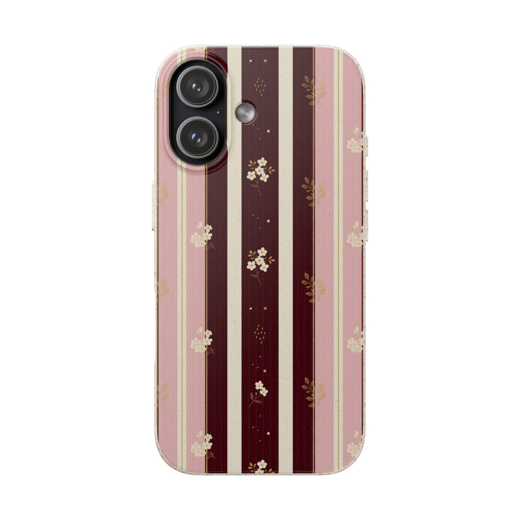 Vintage Pinstripe Bow | Biodegradable Case