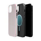 Blush Pink Stripe | Tough MagSafe Case