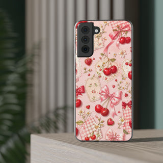 Cherry Ribbon Picnic | Clear Case