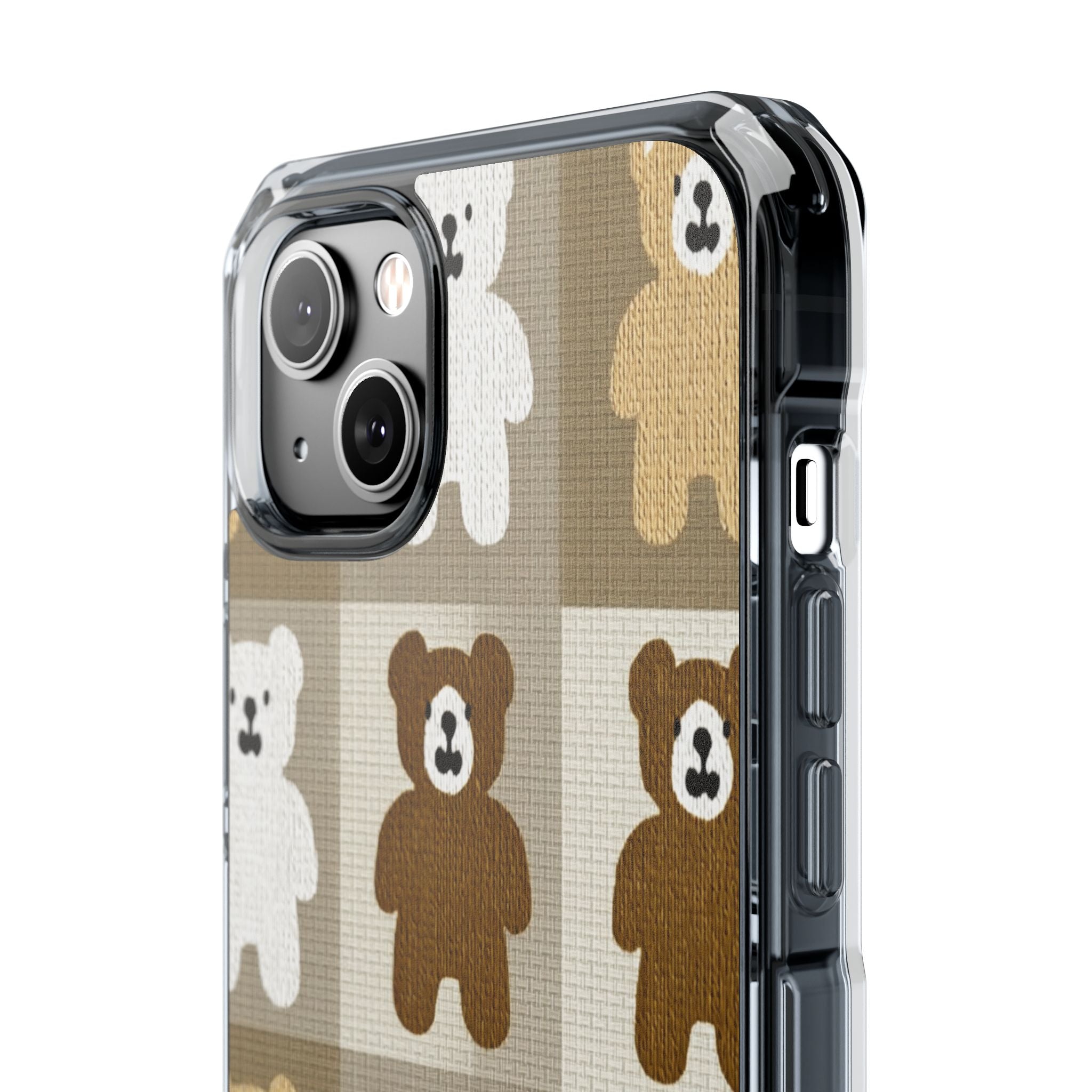 Teddy Bear Patchwork | Clear MagSafe Case