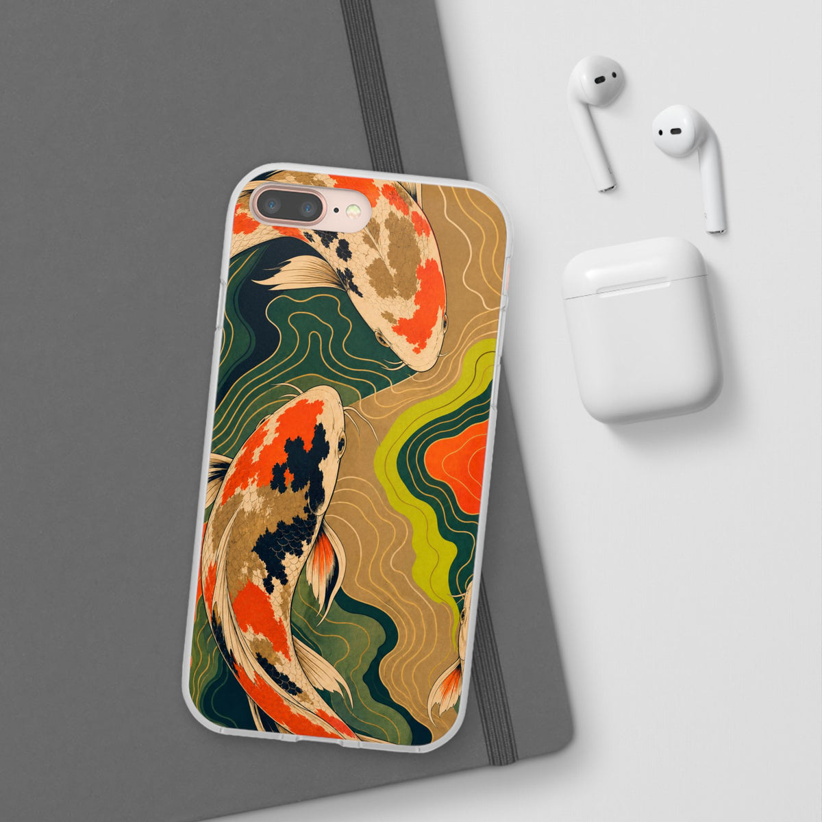 Khaki Koi | Frosted Clear Case — product image 56