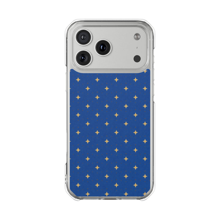 Cobalt Starbursts | Clear MagSafe Case