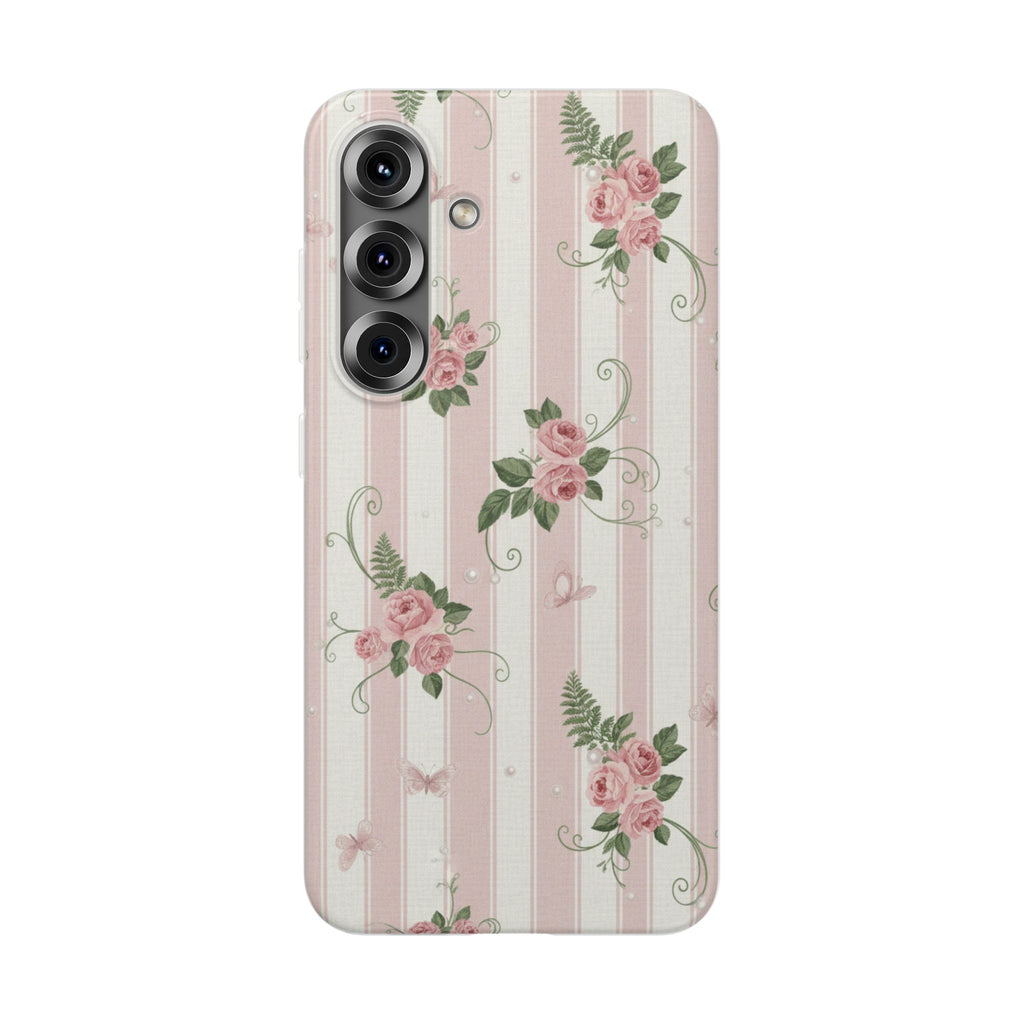 Floral Stripe | Galaxy Clear Case