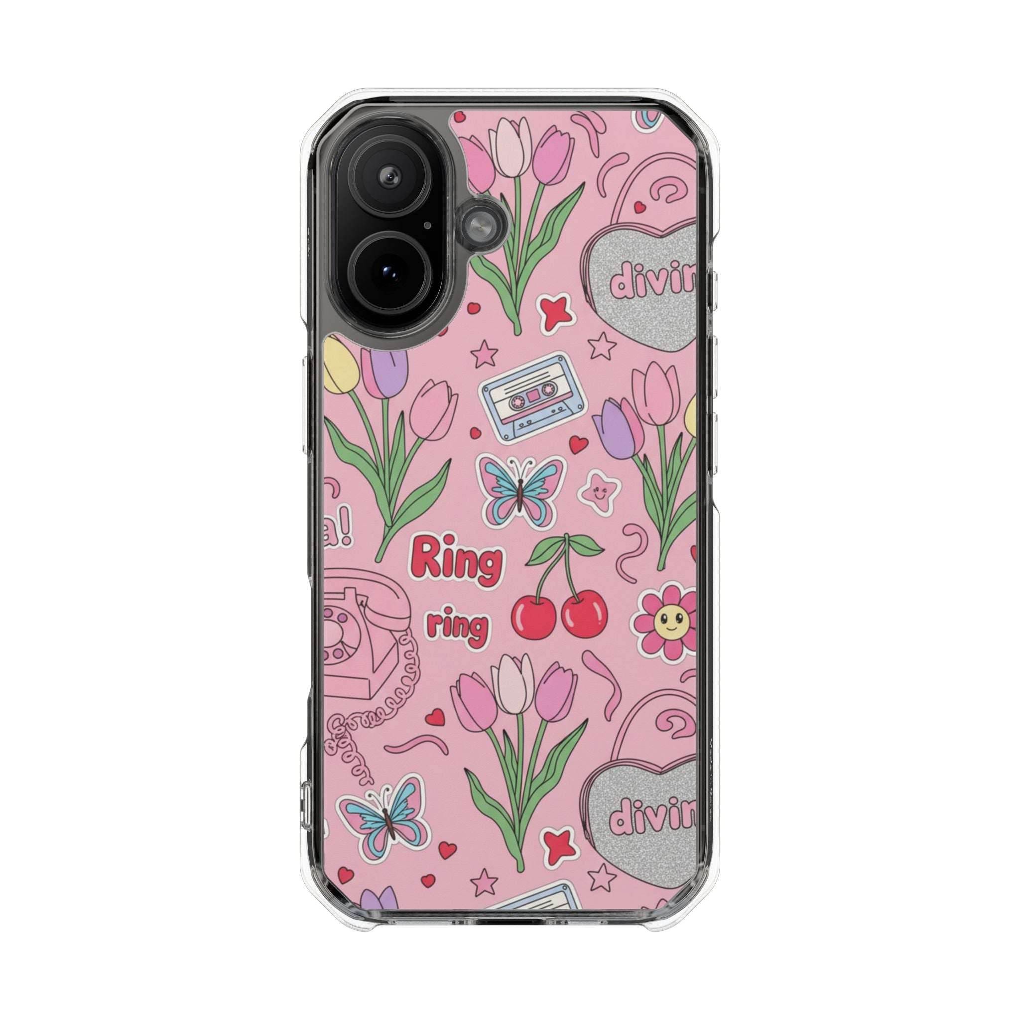 90s Girly Doodles | Clear MagSafe Case
