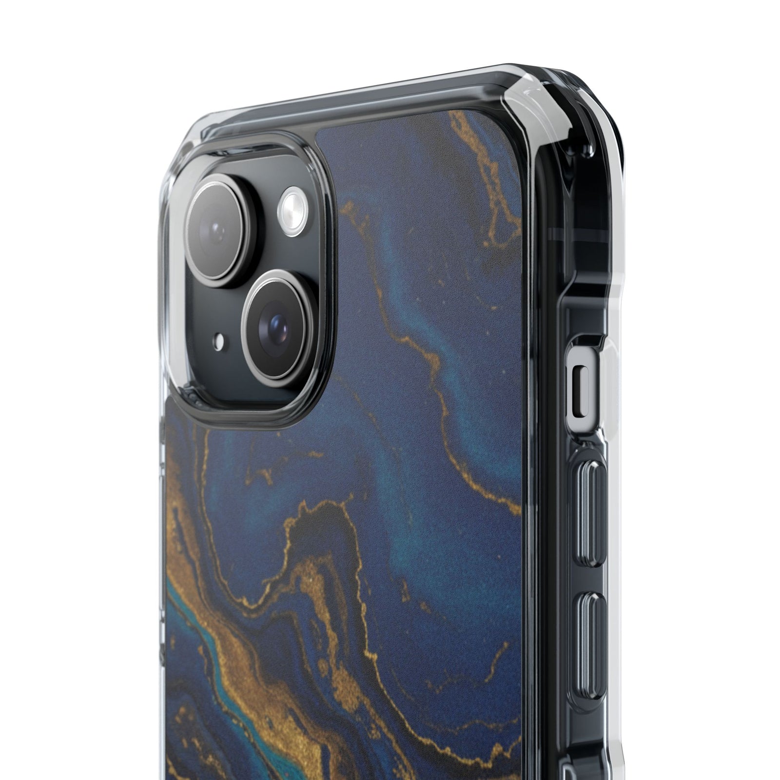Midnight Marble | Clear MagSafe Case