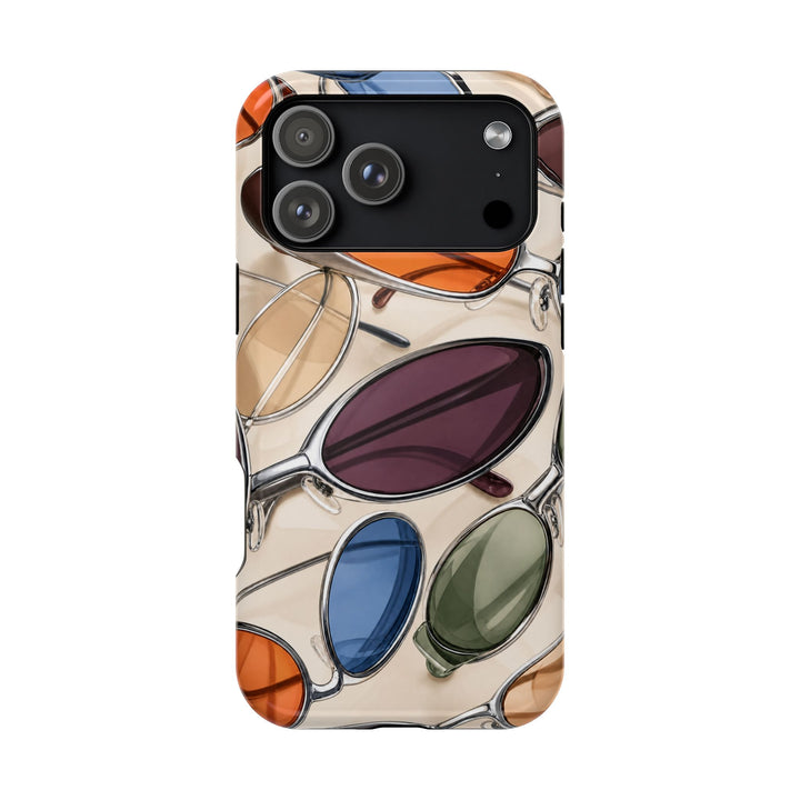 Persimmon Grid | Tough MagSafe Case