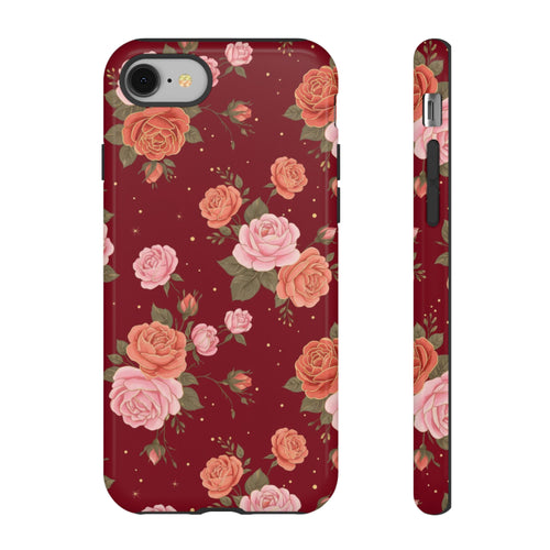 Burgundy Vintage Rose | Tough Case