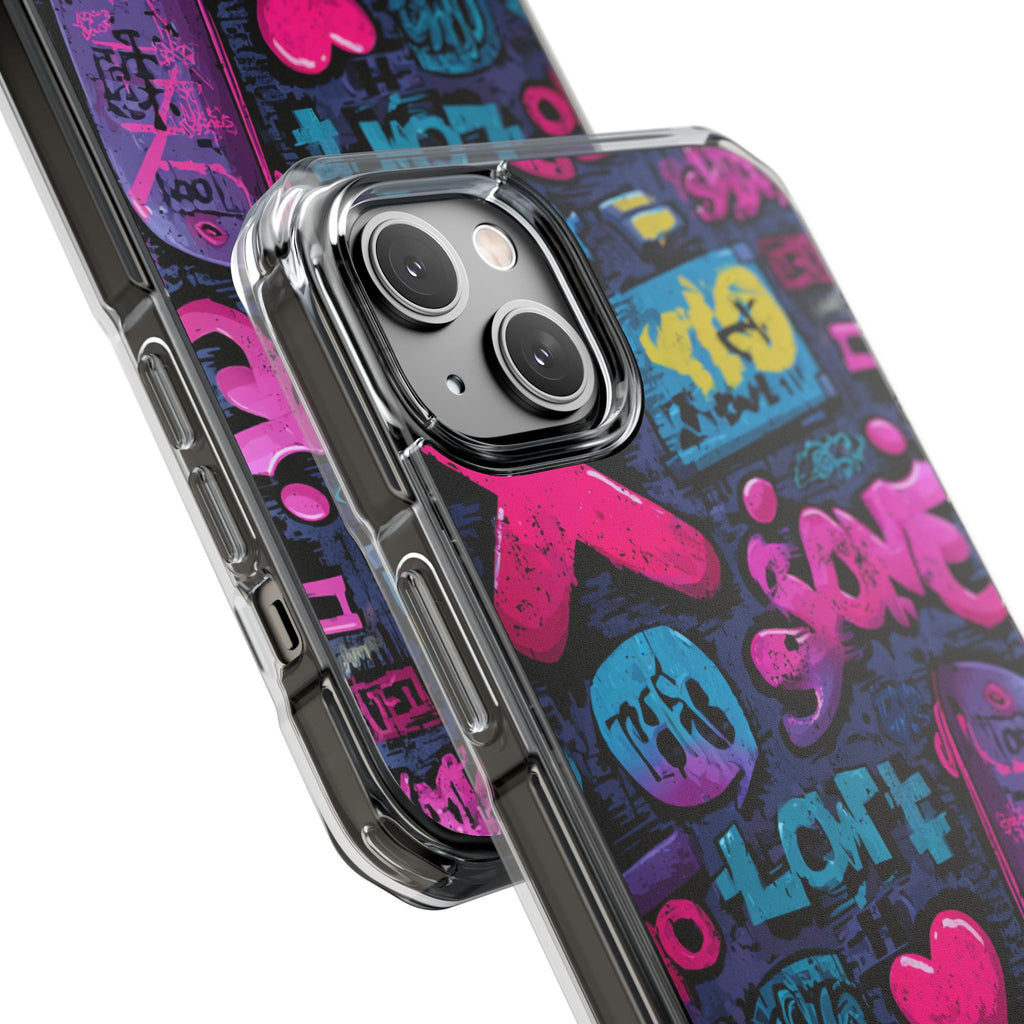 Neon Street Art | Clear MagSafe Case
