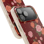 Burgundy Vintage Rose | Biodegradable Case