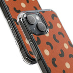 Terracotta Curves | Clear MagSafe Case