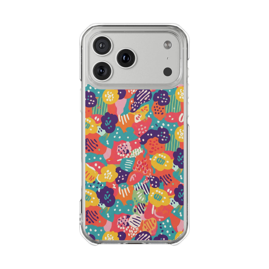 Rainbow Ditsy Floral | Clear MagSafe Case