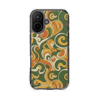 Olive Paisley | Clear MagSafe Case
