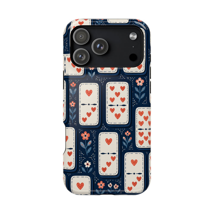 Heart Dominoes phone case design