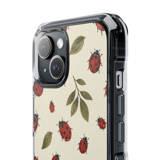 Ivory Ladybugs | Clear MagSafe Case