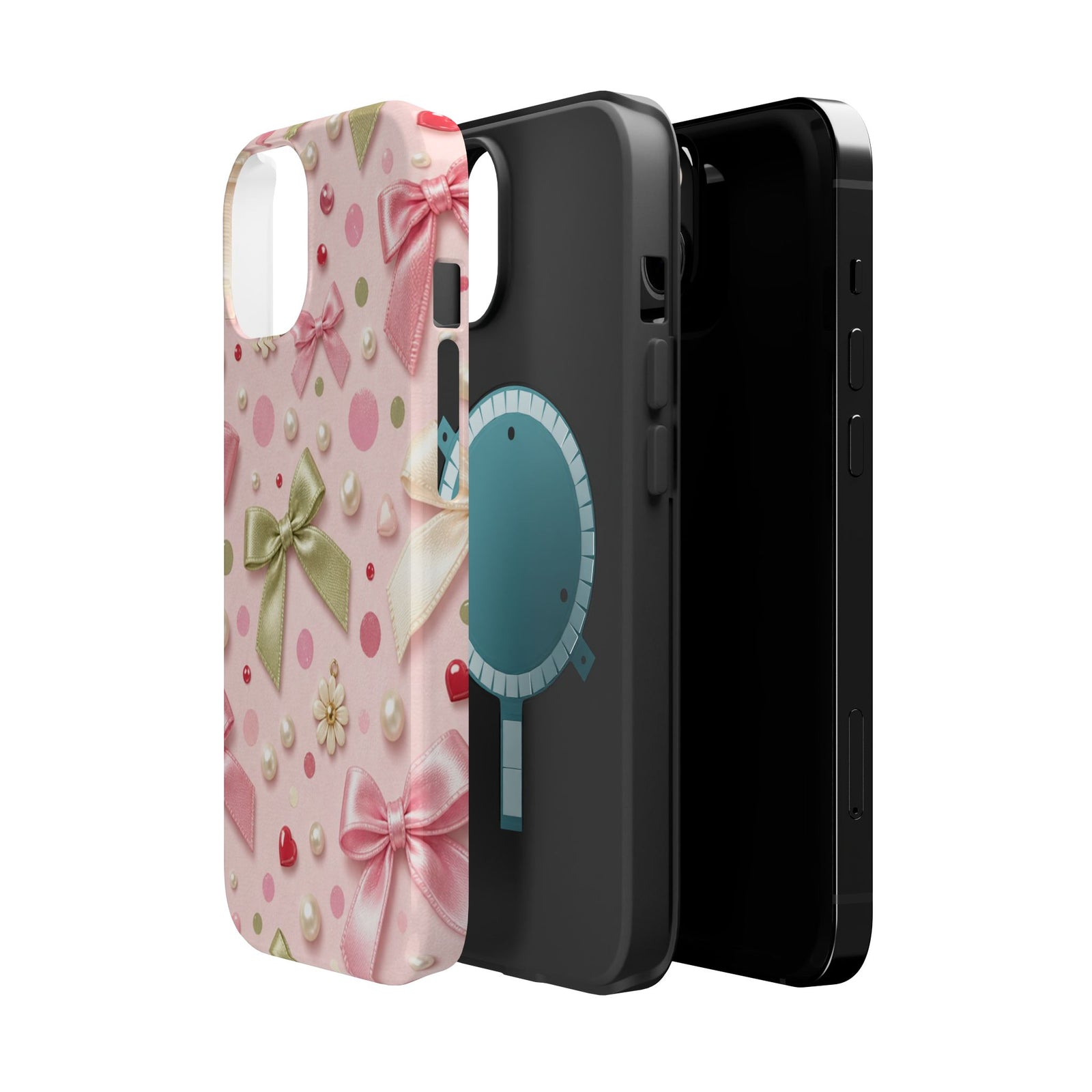 Dotty Pearl Bow | Tough MagSafe Case