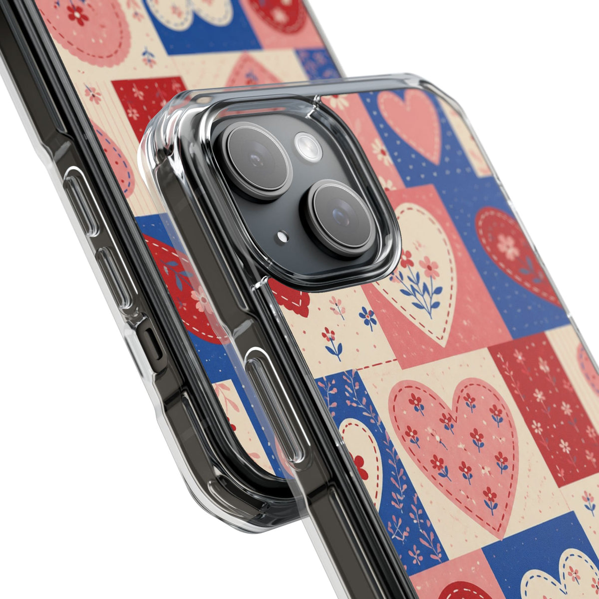 Patchwork Hearts | Clear MagSafe Case — product image 18