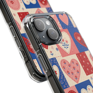 Patchwork Hearts | Clear MagSafe Case — product image 18