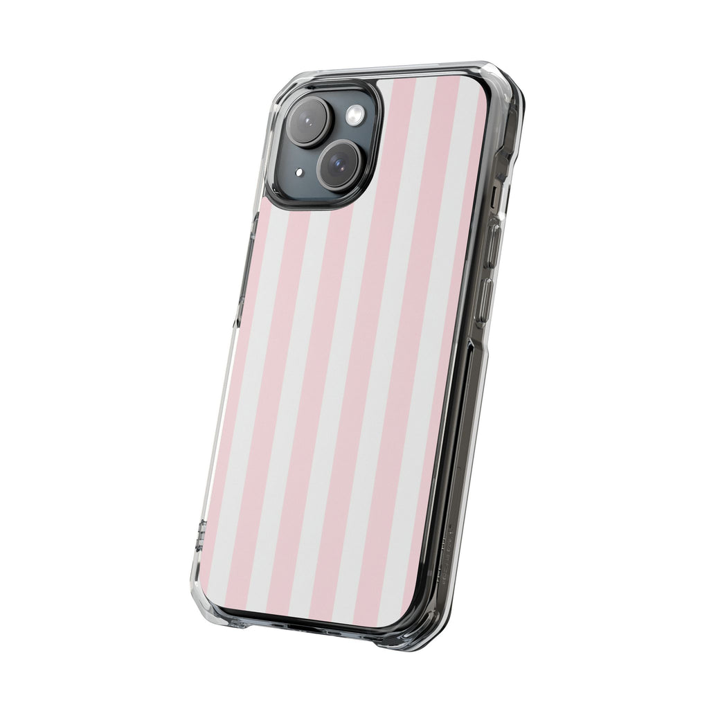 Pink Stripe | Clear MagSafe Case