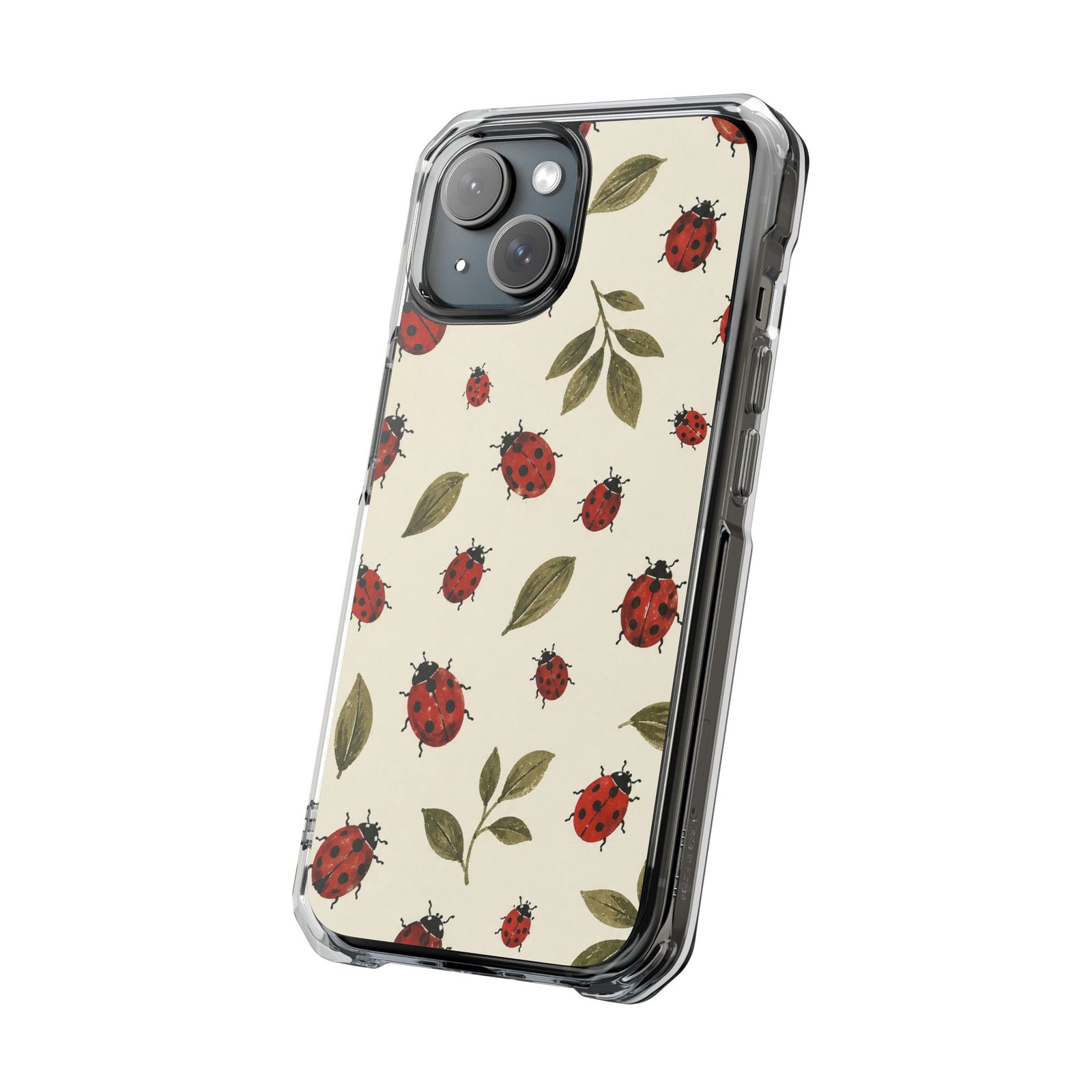 Ivory Ladybugs | Clear MagSafe Case