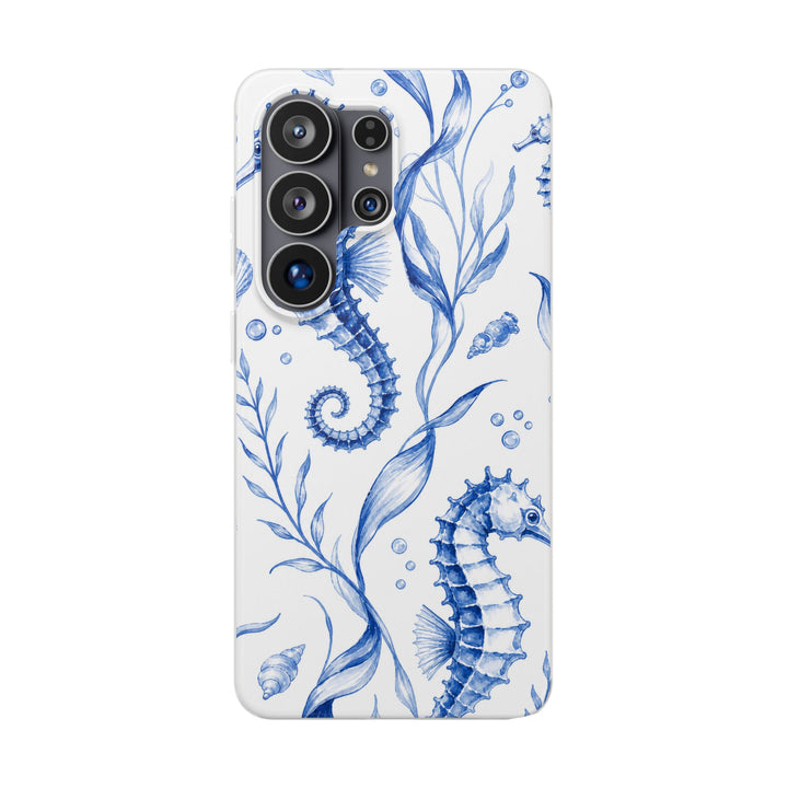 Seahorse Toile phone case design