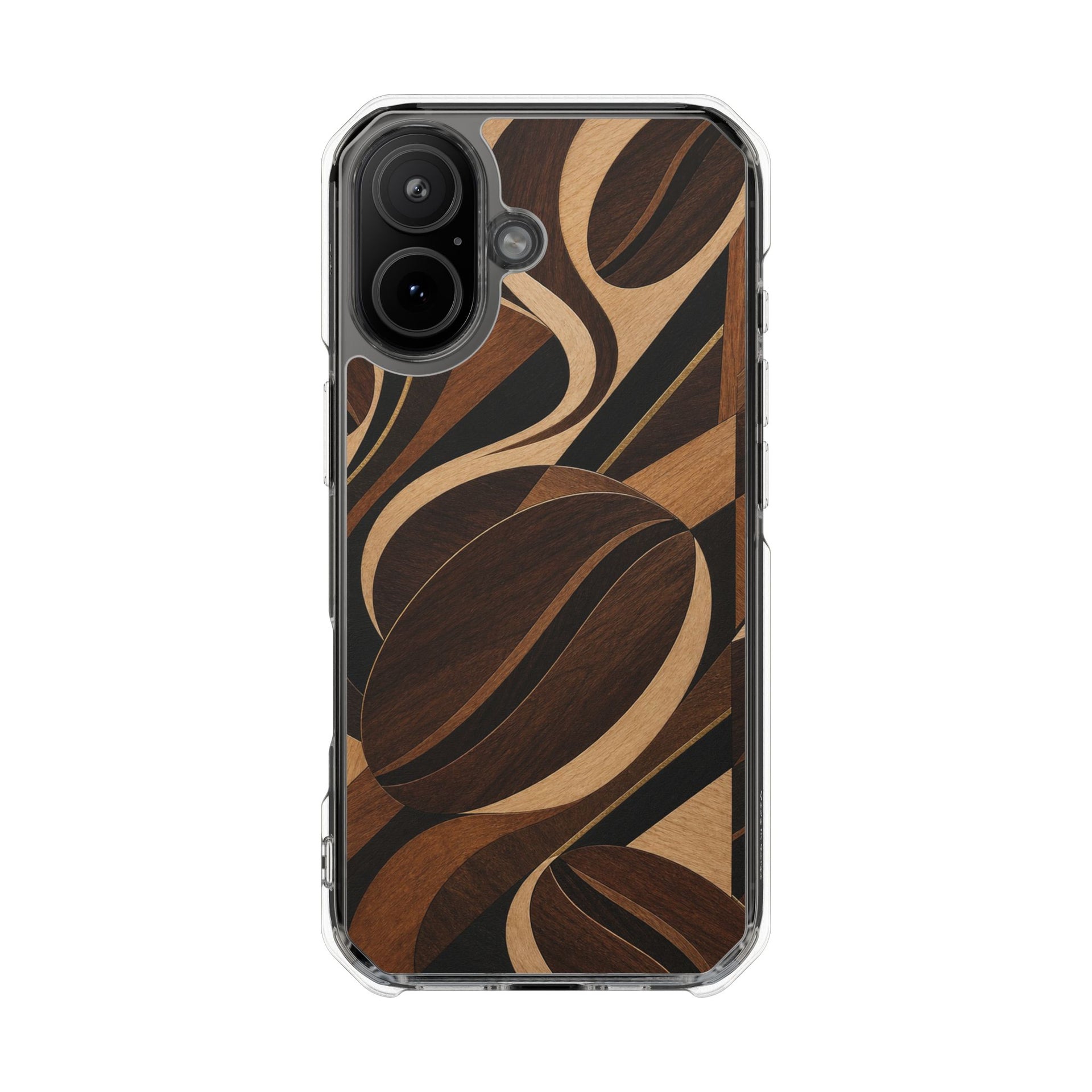 Espresso Marquetry | Clear MagSafe Case