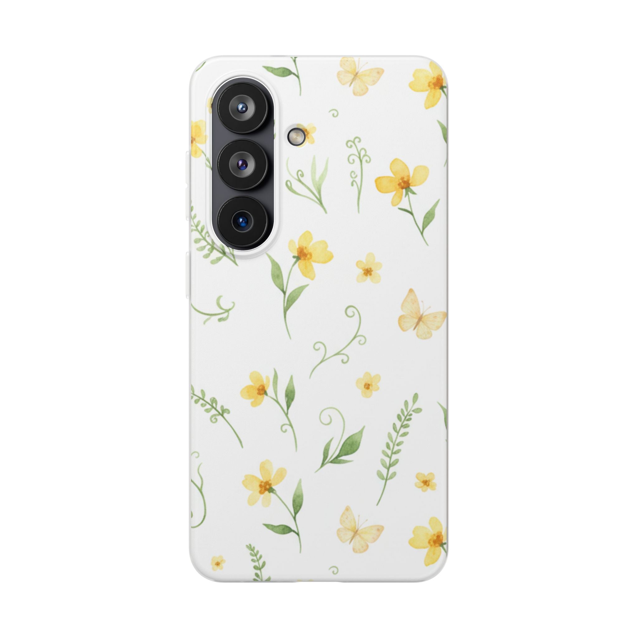 Daisy Whisper floral samsung clear case design