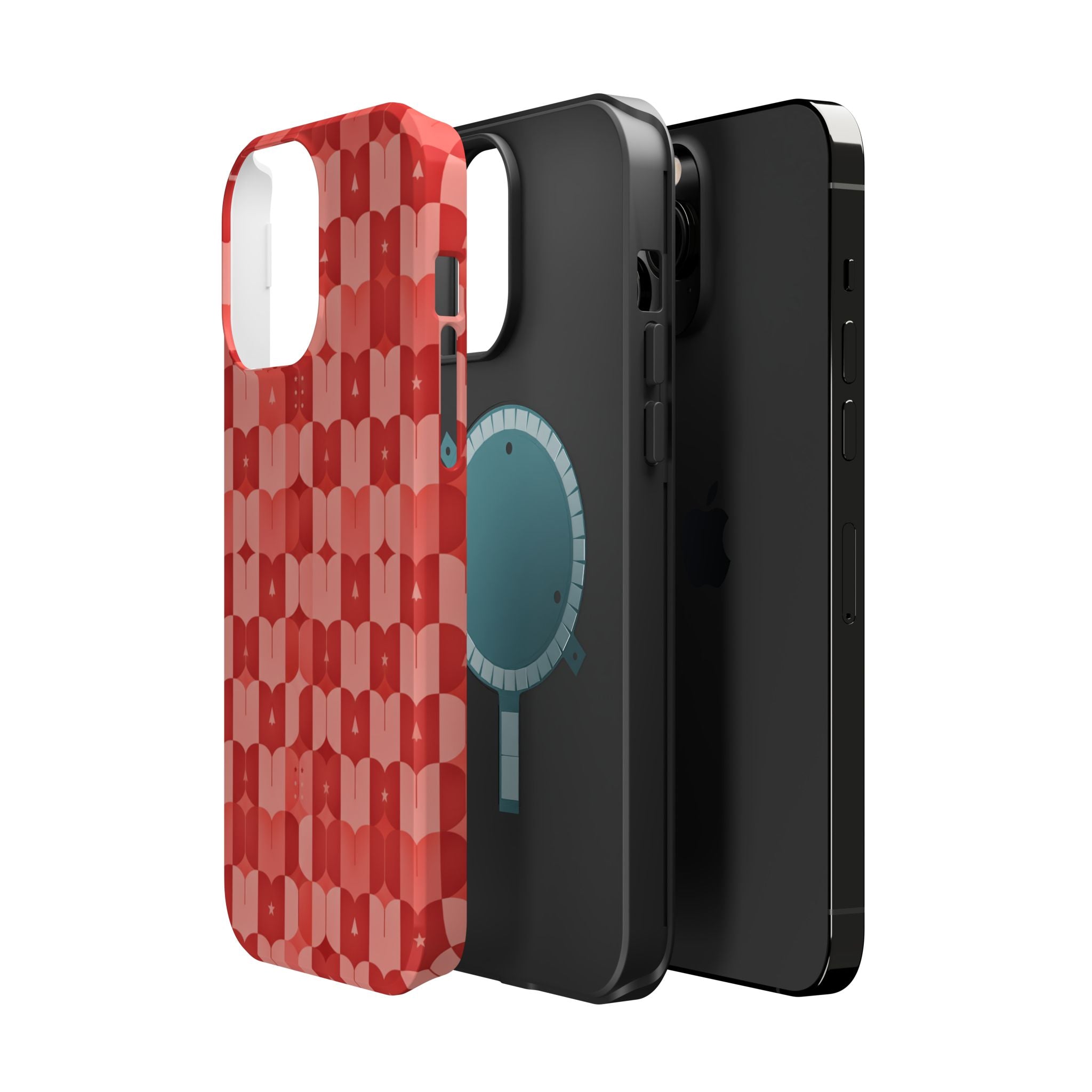 Coral Geo Tile | Tough MagSafe Case