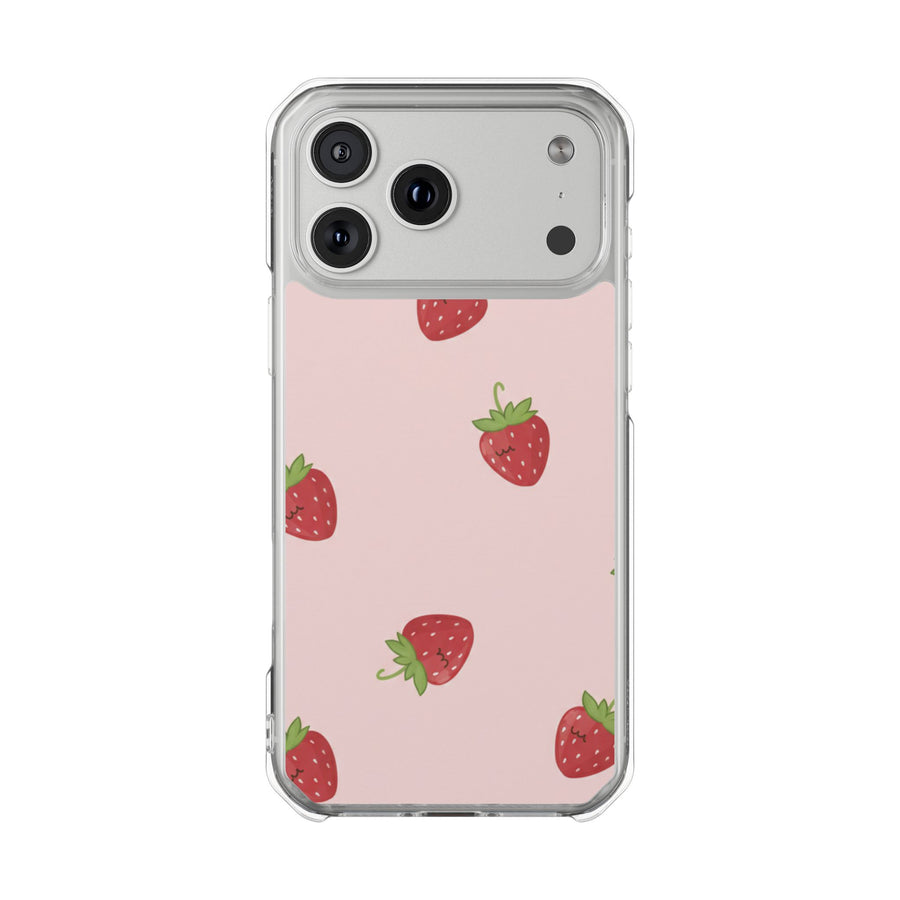 Strawberry Blush | Clear MagSafe Case