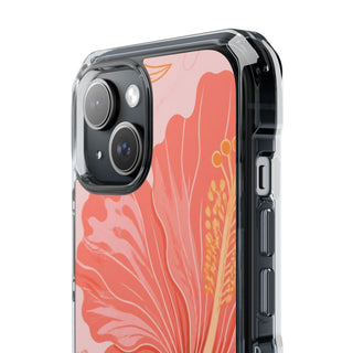 Coral Hibiscus | Clear MagSafe Case — product image 19
