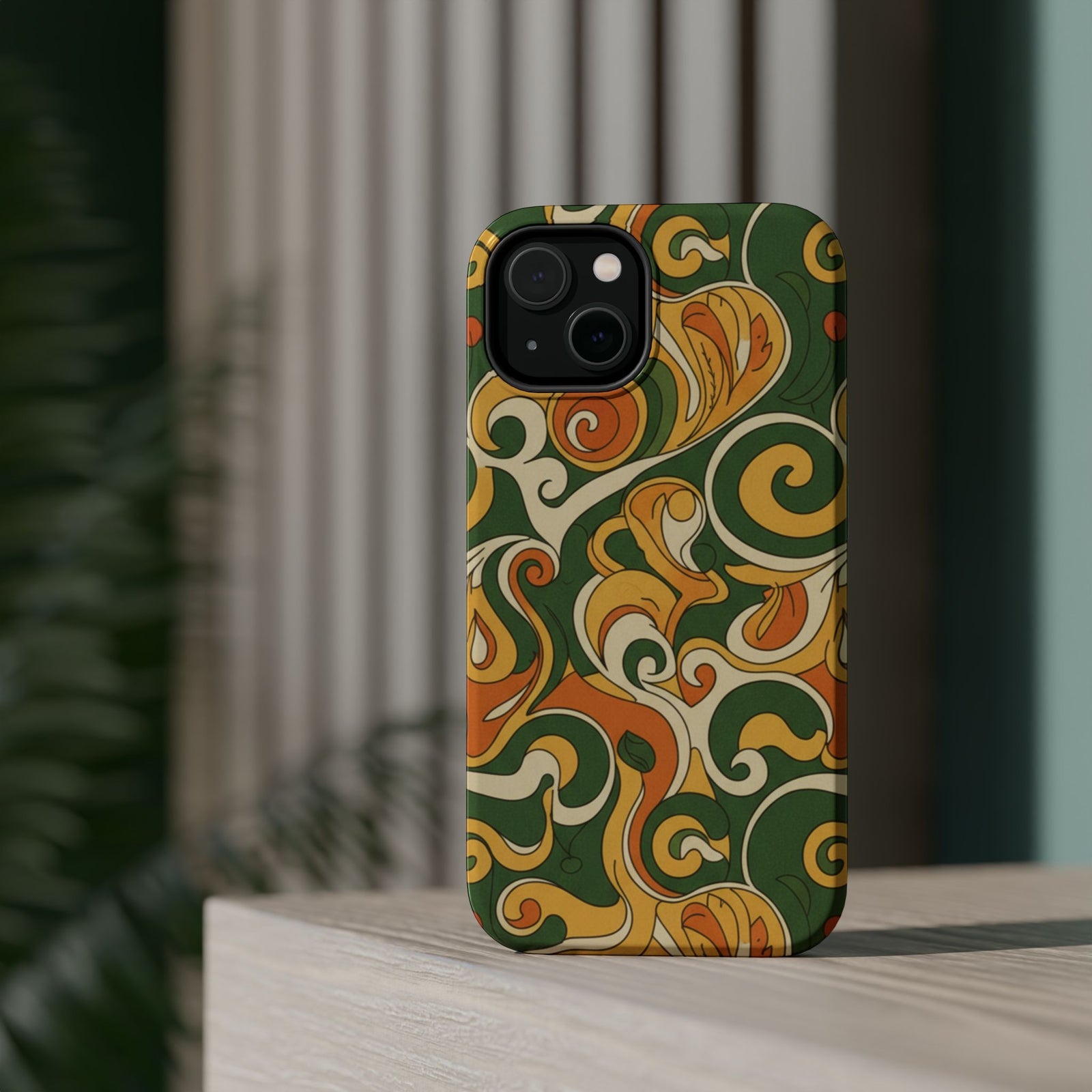 Olive Paisley | Tough MagSafe Case