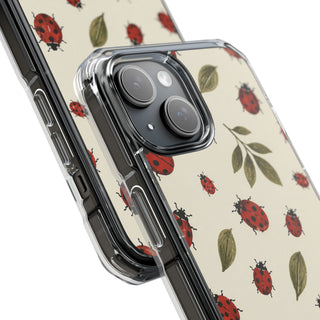 Ivory Ladybugs | Clear MagSafe Case