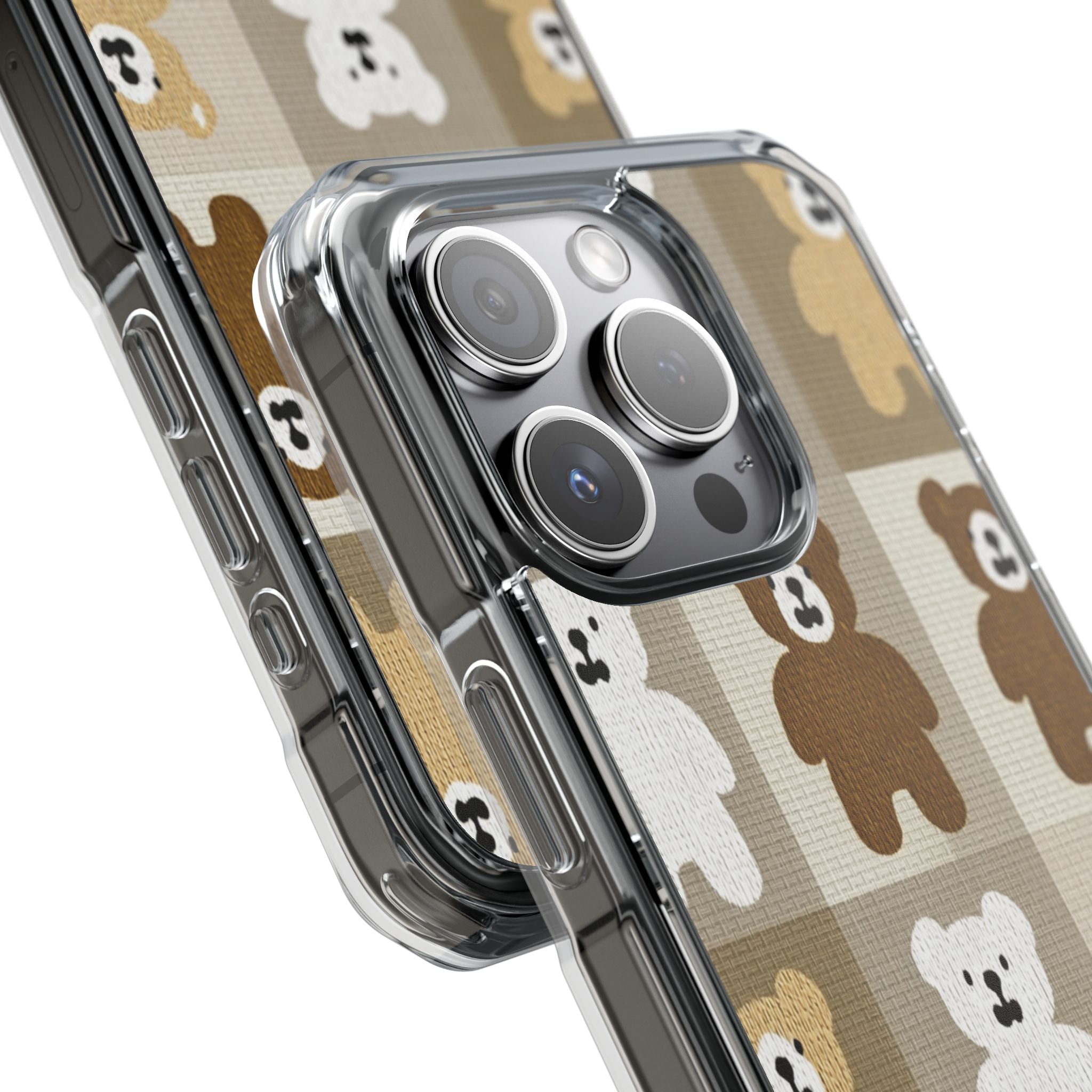 Teddy Bear Patchwork | Clear MagSafe Case