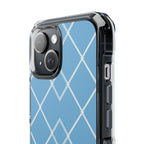 Blue Lattice | Clear MagSafe Case