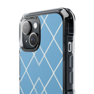Blue Lattice | Clear MagSafe Case