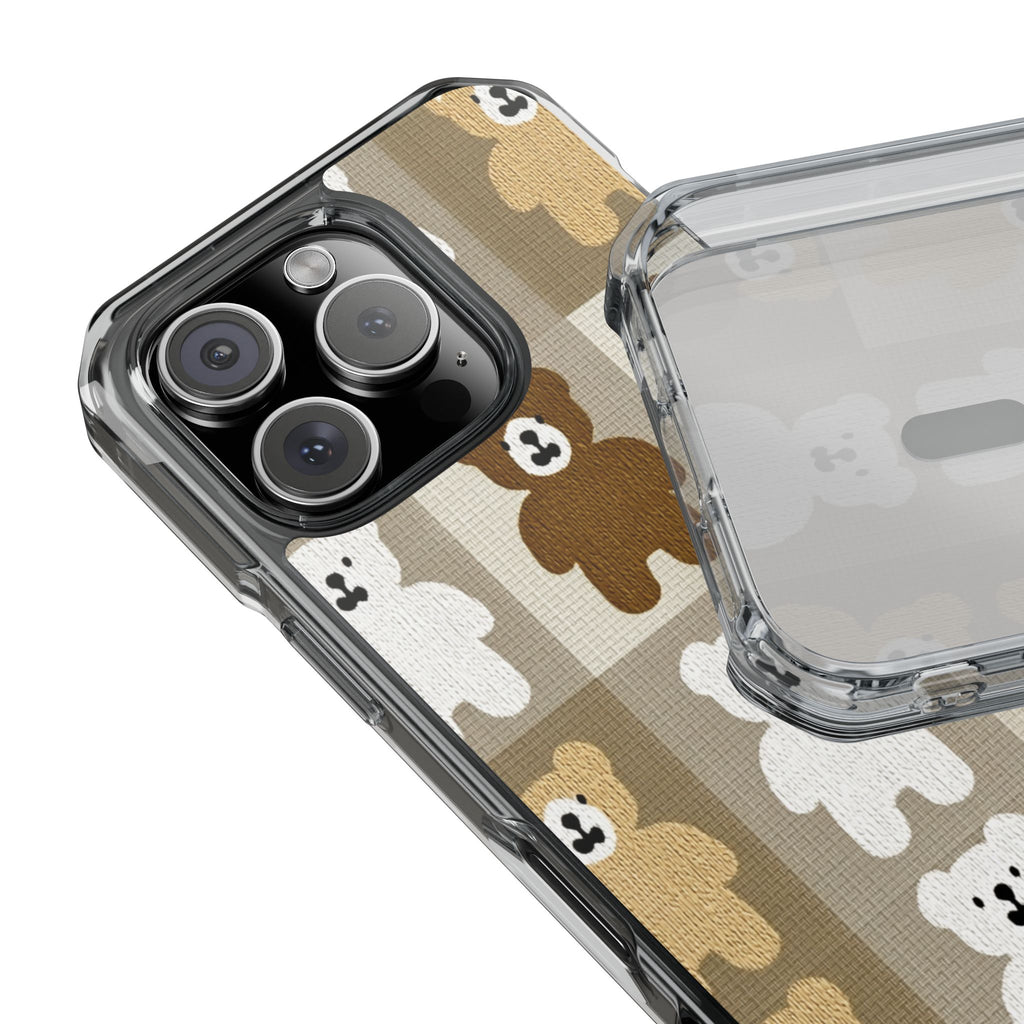 Teddy Bear Patchwork | Clear MagSafe Case