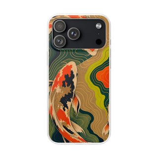 Khaki Koi | Frosted Clear Case — product front view