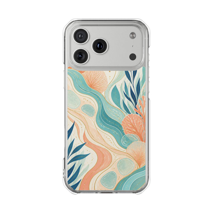 Coral Gleam | Clear MagSafe Case
