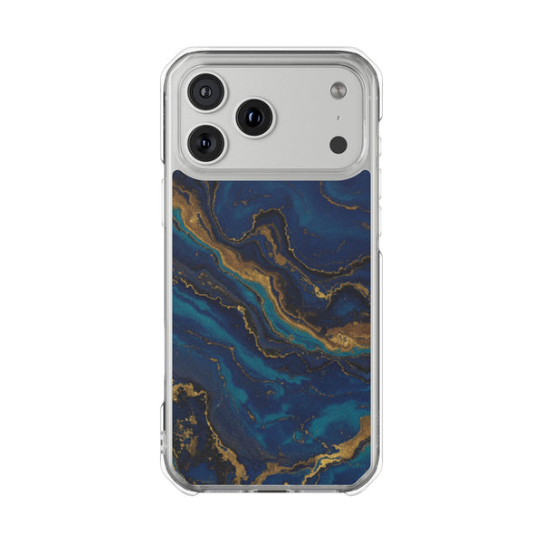 Midnight Marble | Clear MagSafe Case