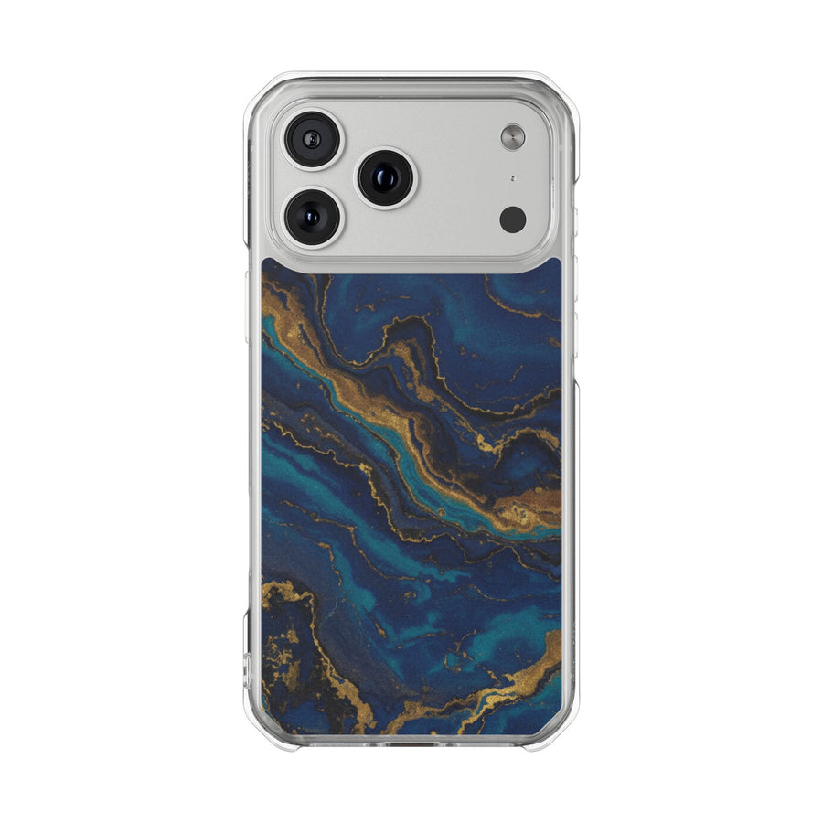 Midnight Marble | Clear MagSafe Case
