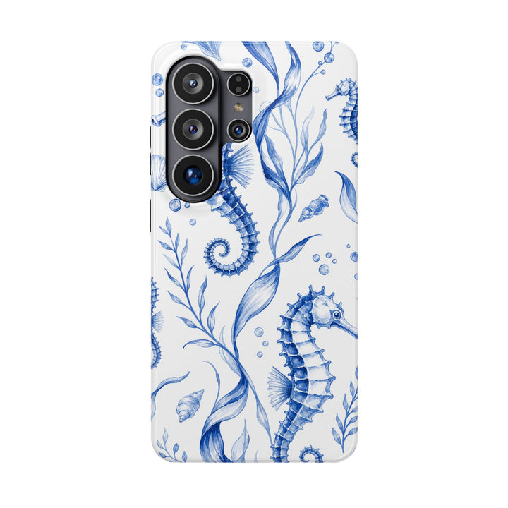 Seahorse Toile | Tough MagSafe Case