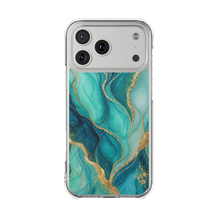 Turquoise Veins | Clear MagSafe Case