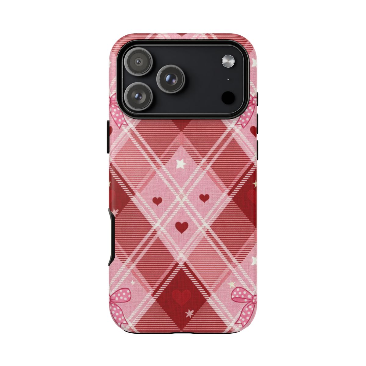 Heart Plaid coquette tough case design