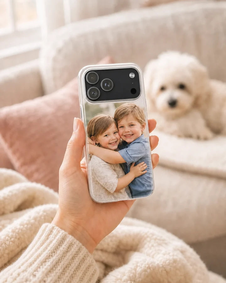 Custom family photo case on iPhone 17 Pro Max