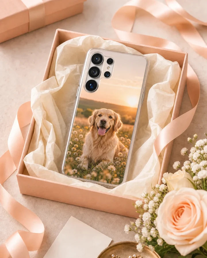 Custom gift photo case on Samsung Galaxy S26 Ultra